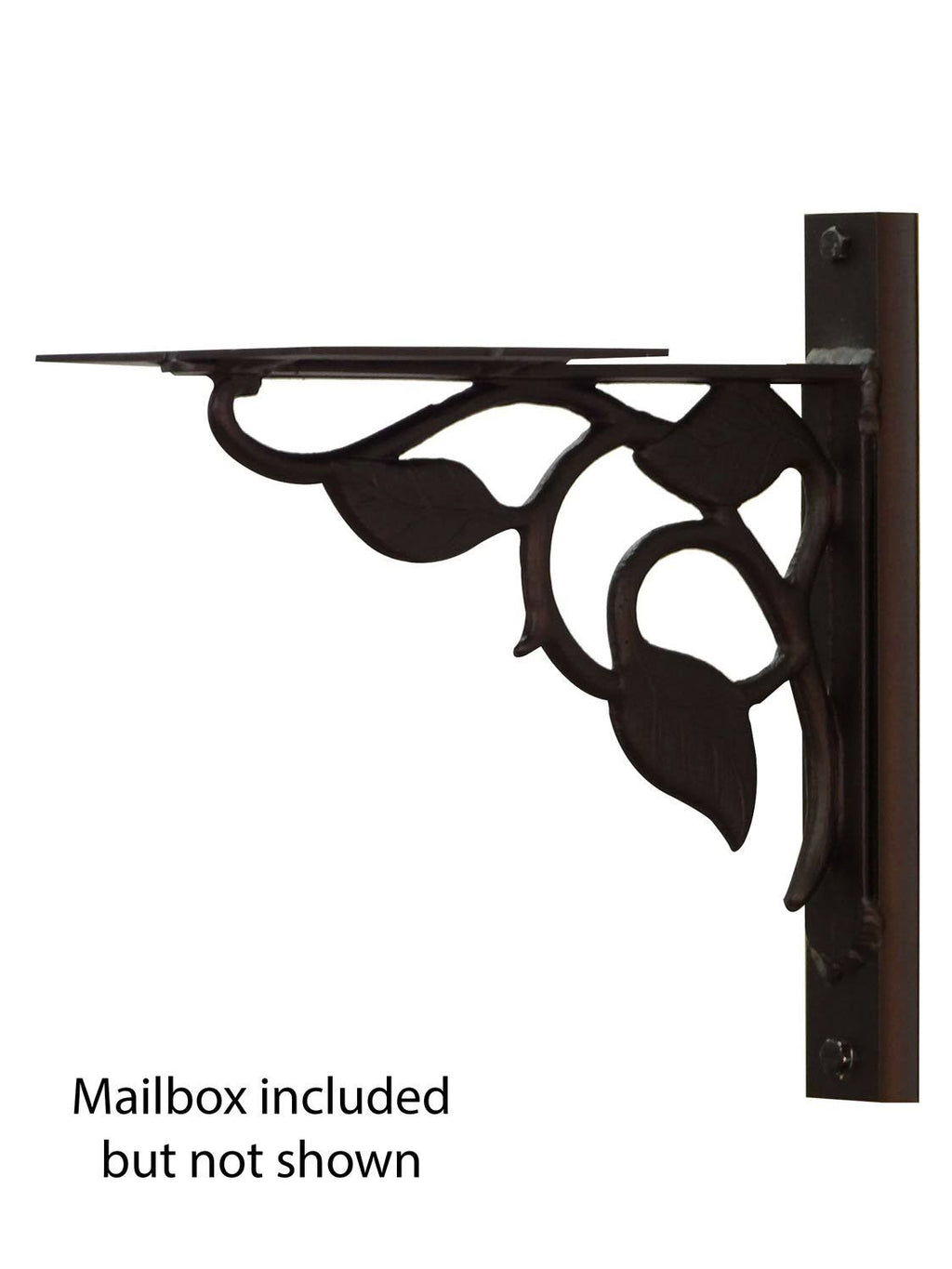Classic Curbside Mailbox with Newspaper Tube and Floral Front R57329