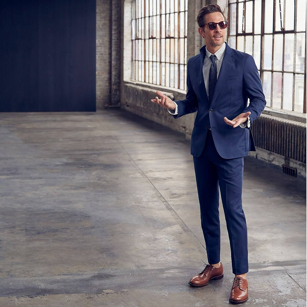 Slim-Fit Unstructured Suit Pant in Wool-Cotton Twill Y14921