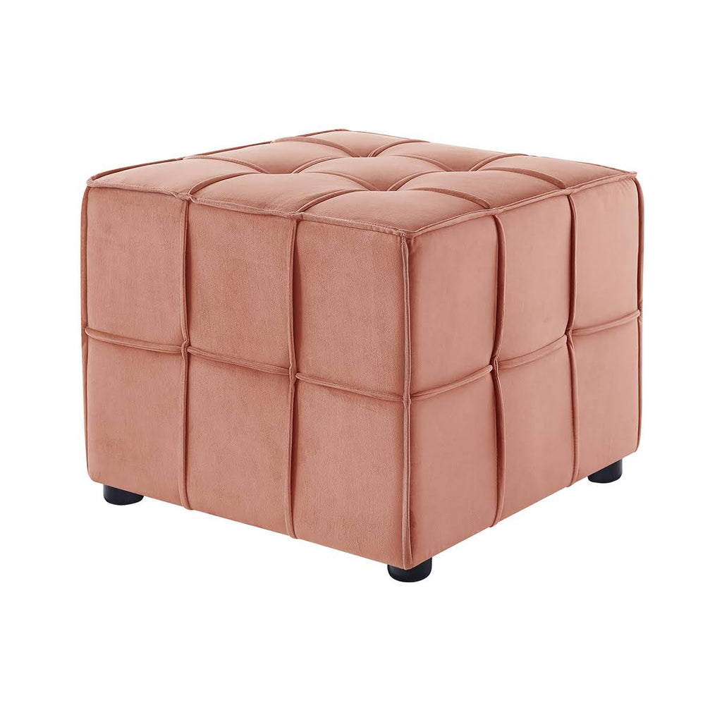 Navy Velvet Ottoman P697204