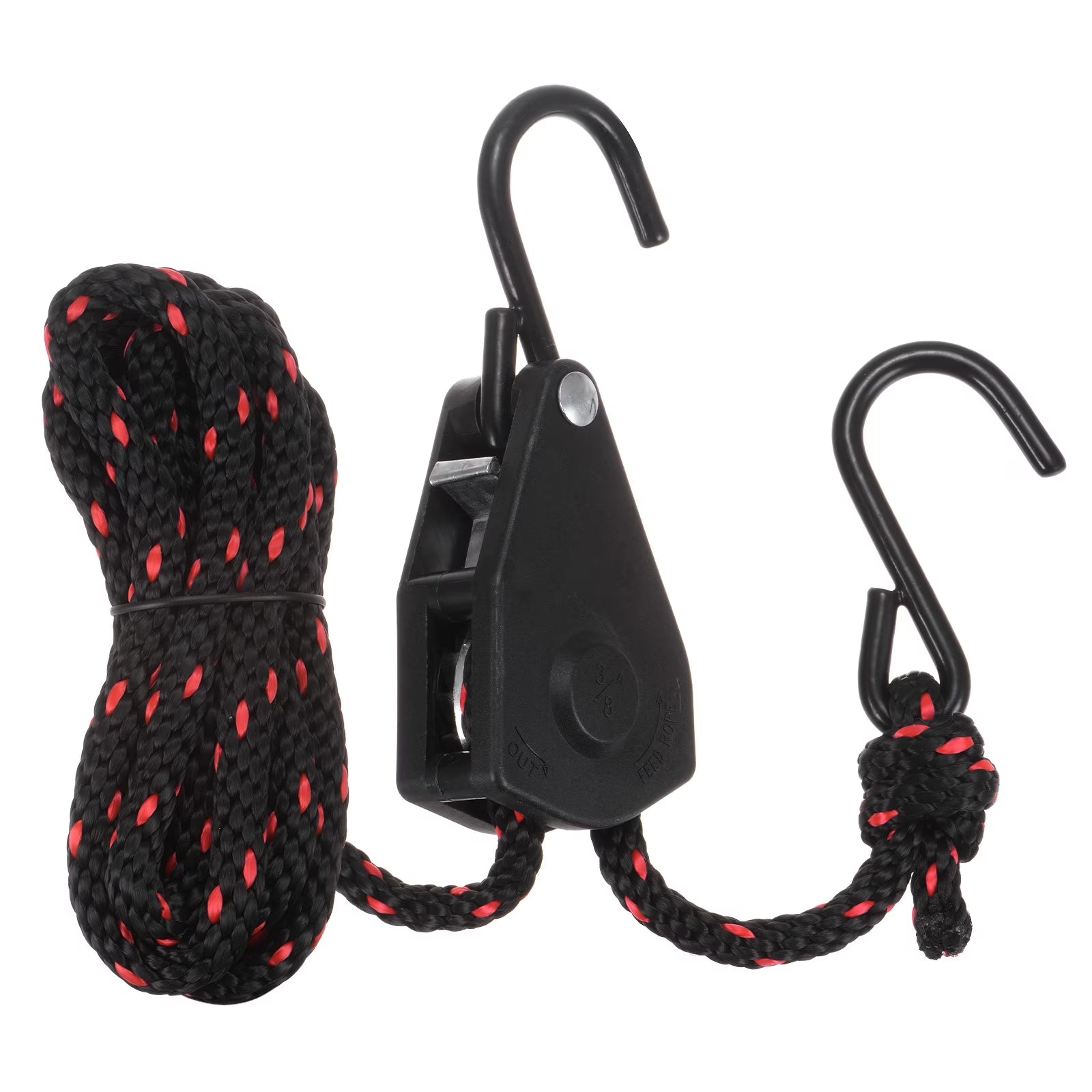 3/8" (10mm) Tie Down Ratchet Rope Hanger Metal Gear 9.8ft (3meter) Strap F2474