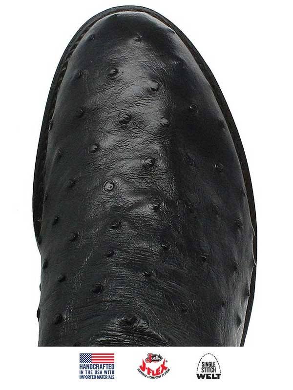 Black Full Quill Ostrich Boots S741825