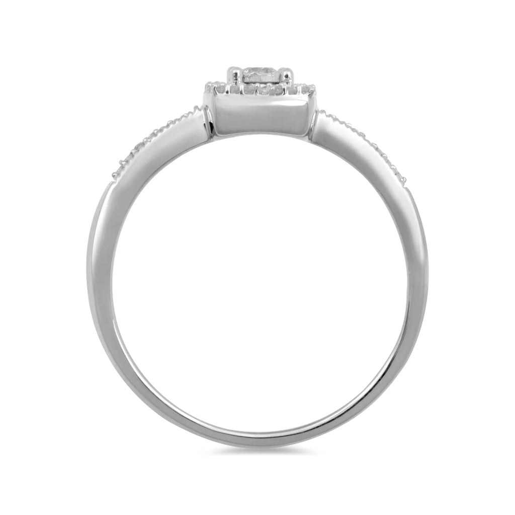 10 WHITE GOLD 1/7 CT WHITE DIAMOND FASHION RING Q42227