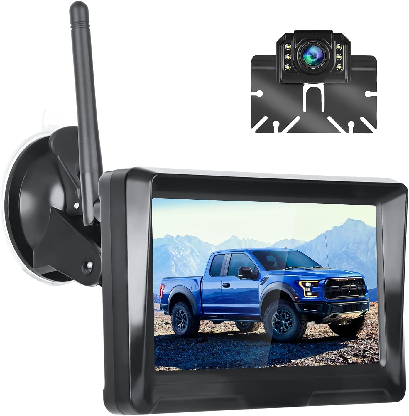 5 Inch Wireless Backup Camera Monitor Kit 1080P HD Waterproof Night Vision Wide Viewing Angle Rear View Camera C610