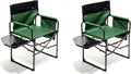 Heavy Duty Oversized Portable Folding Chair with Side Table F386