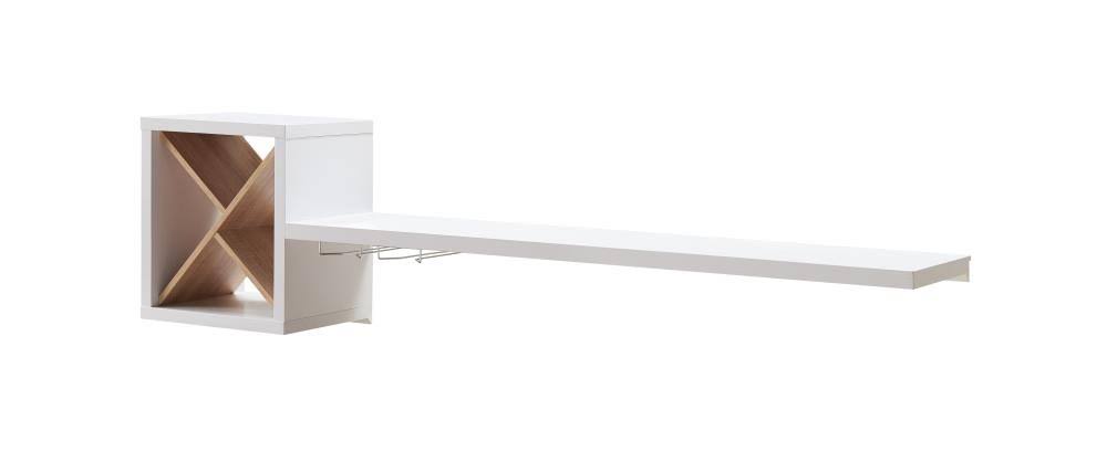 White Wall-Mounted Wine Rack I15781