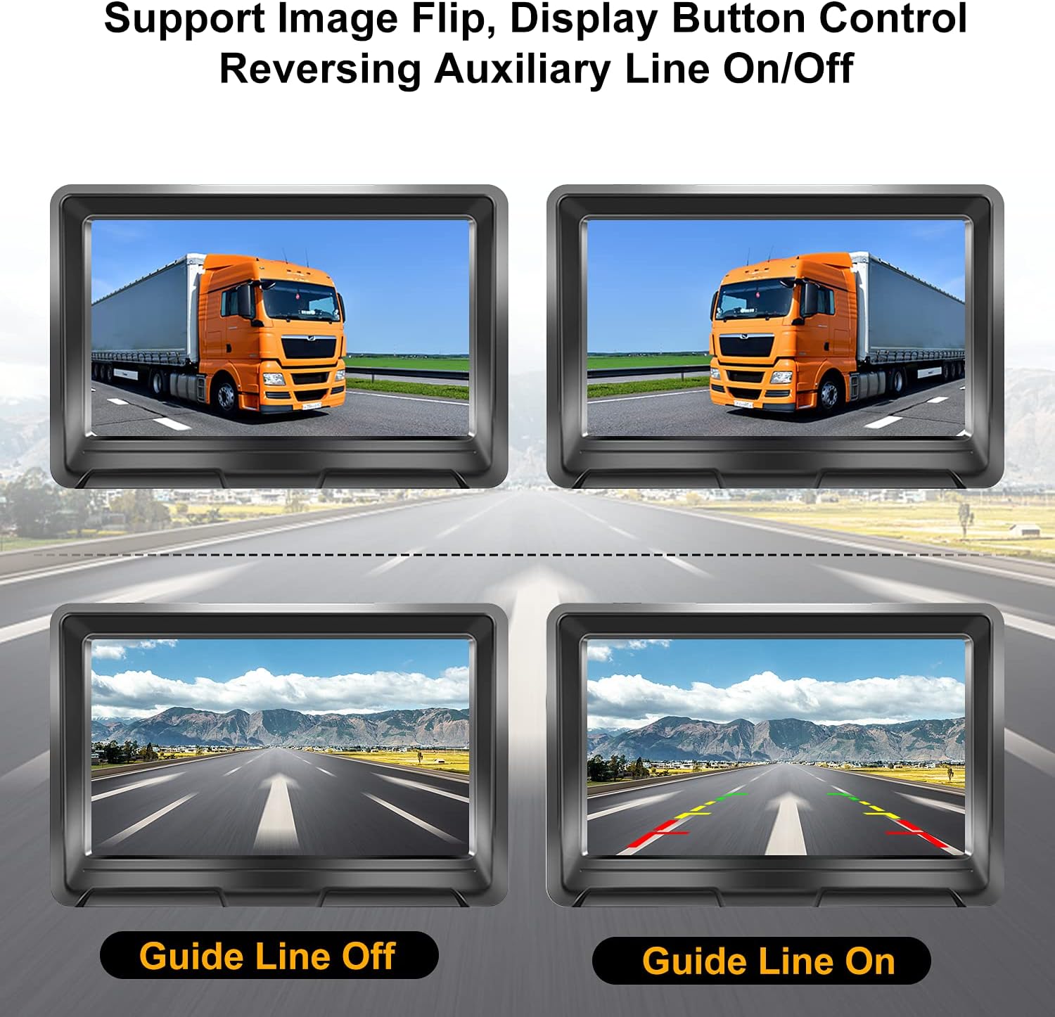5 Inch Wireless Backup Camera Monitor Kit 1080P HD Waterproof Night Vision Wide Viewing Angle Rear View Camera C610