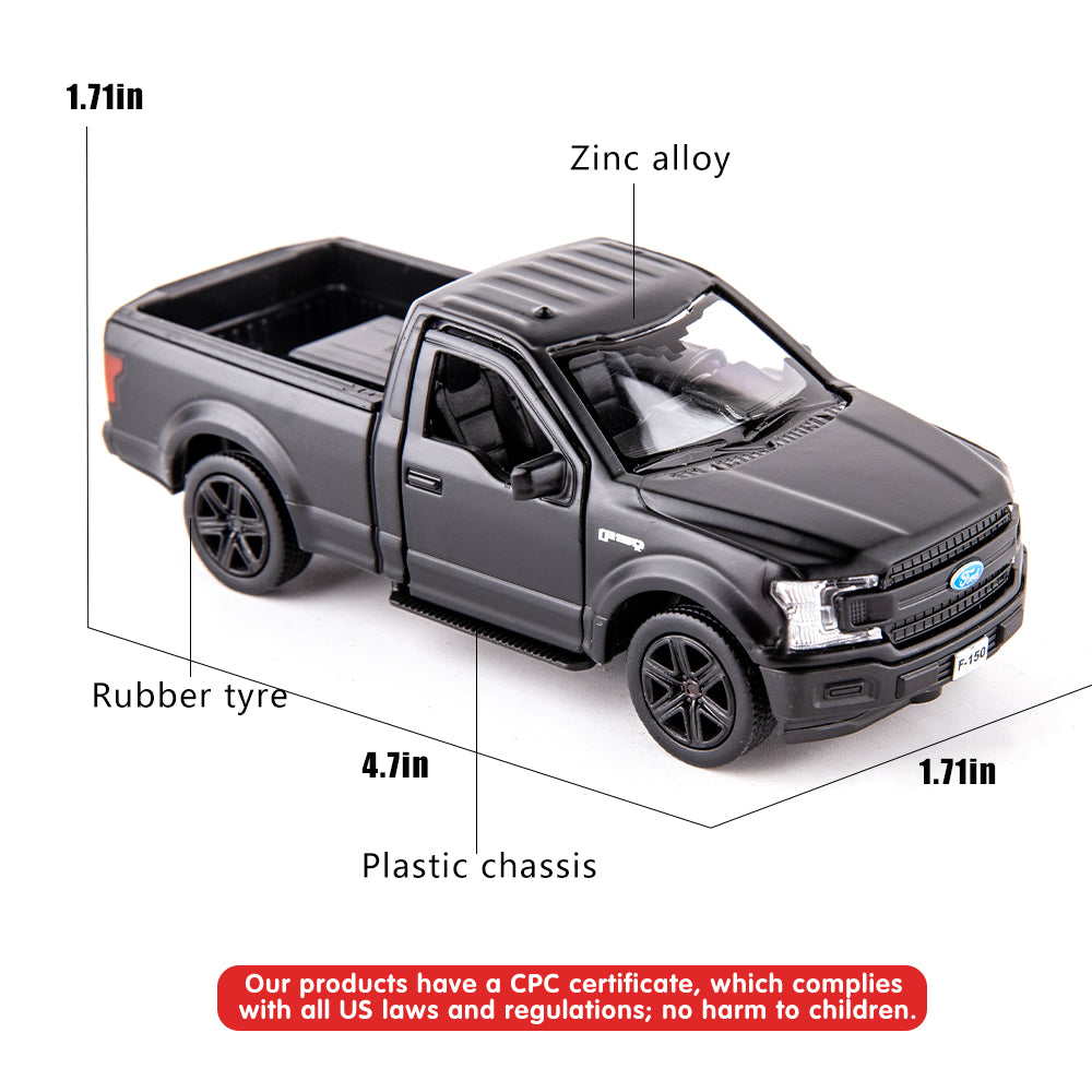 1/36 Scale F150 Pickup Truck Casting Car Model, Zinc Alloy Pull Back Toy Car L358