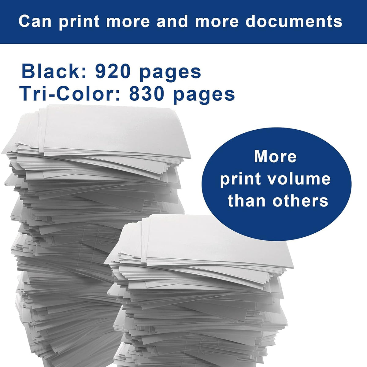 5-Pack Ink Cartridge Replacement for HP Printers (3 Black+2 Tri-Color) G420