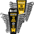 26 Pieces Ratcheting Wrench Set with Rack Organizer K714