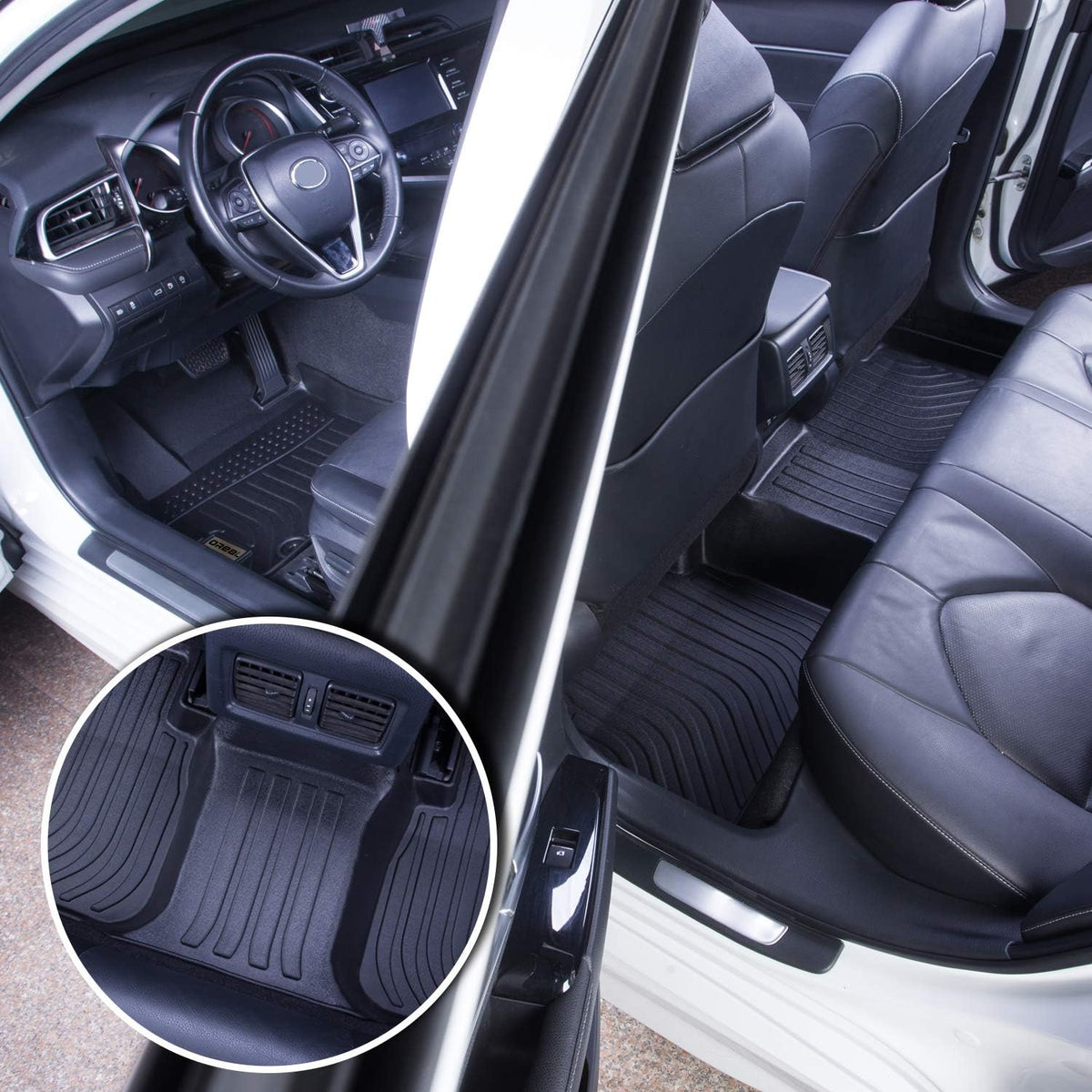 Black Front and Rear Car Mats for Lexus RX 2016-2022 Y777166