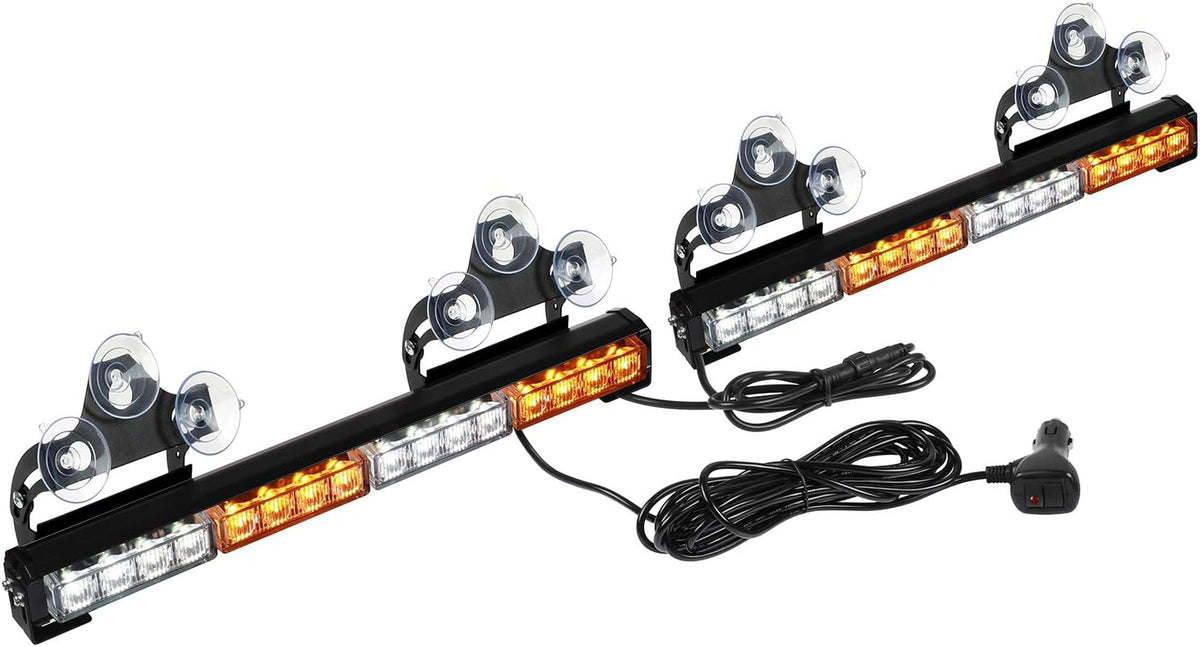 2x16.8 inch 32LED Red White Emergency Strobe Light Bar Pack of 2 P76357