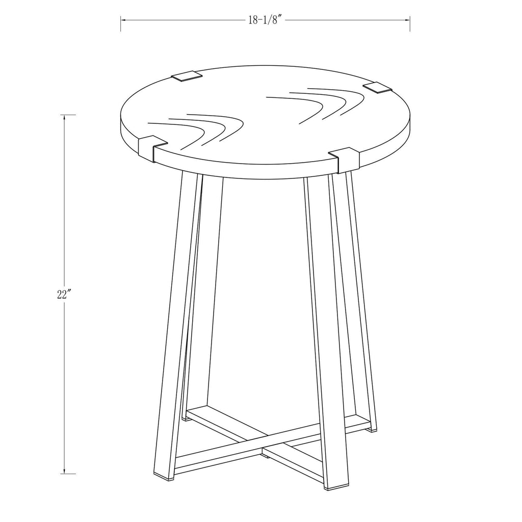 Slate Gray Round Side Table N68054