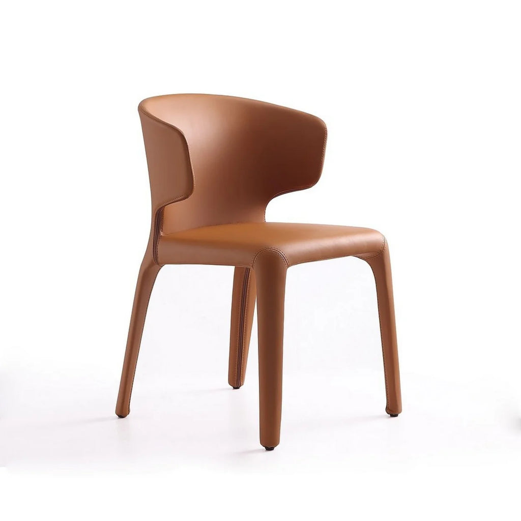 Faux Leather Dining Chair in Brown (Set of 2) M7545