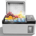 12V Portable Car Refrigerator, 15L/16 Quart Fridge Freezer, Mini Electric Compressor Cooler M112