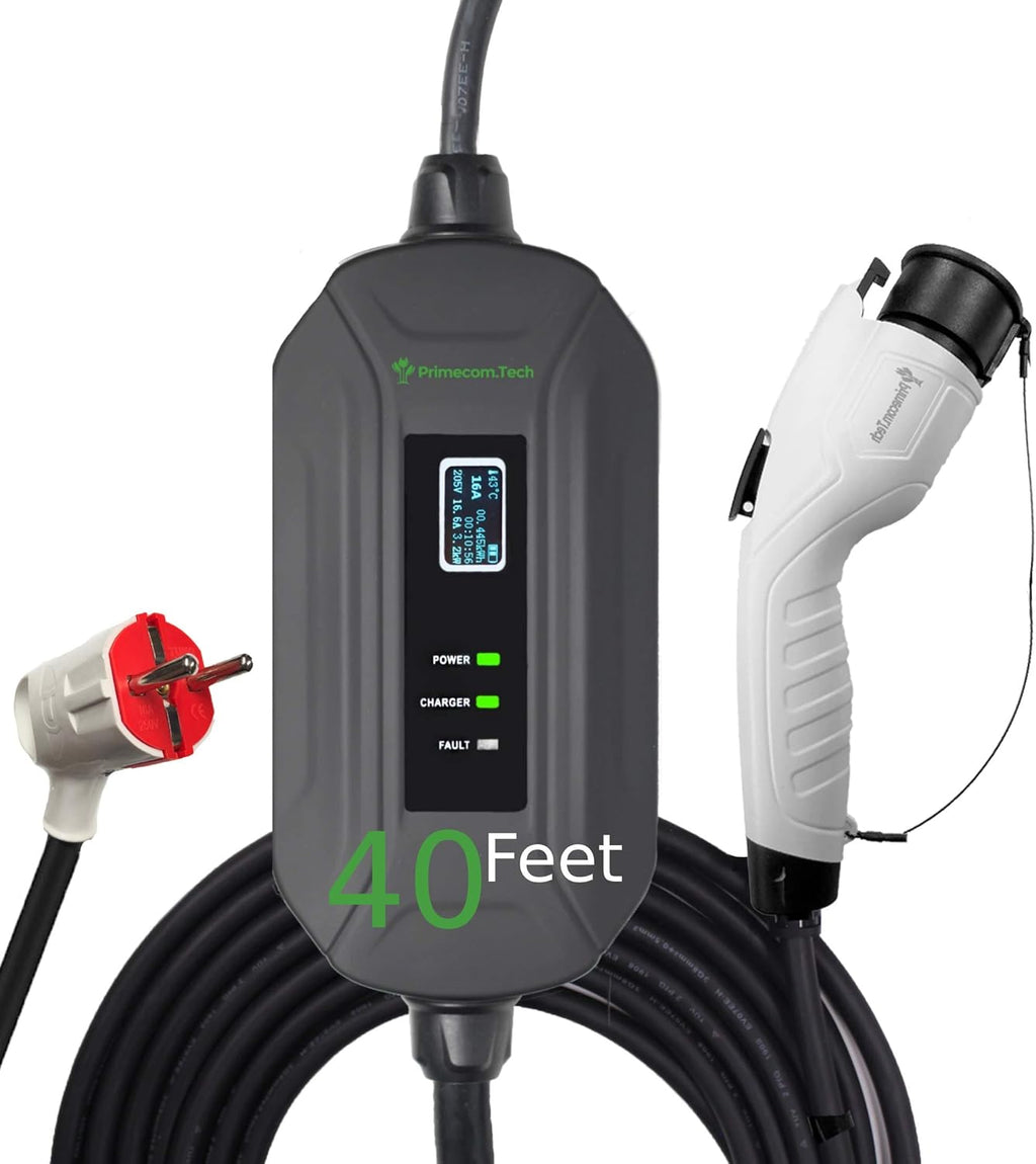 Portable Level 2 Electric Vehicle Charger, 16Amp, 35 Feet V33055