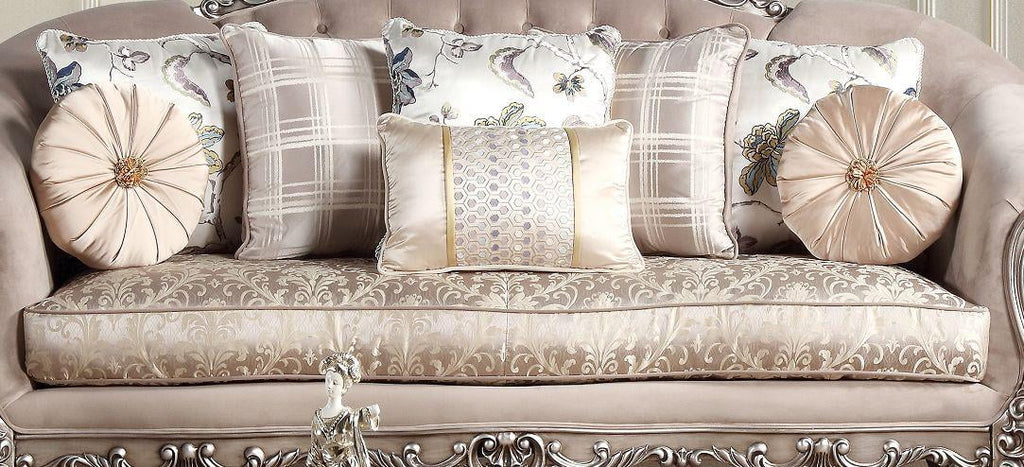 Beige Fabric Sofa Set 2Pc W2250