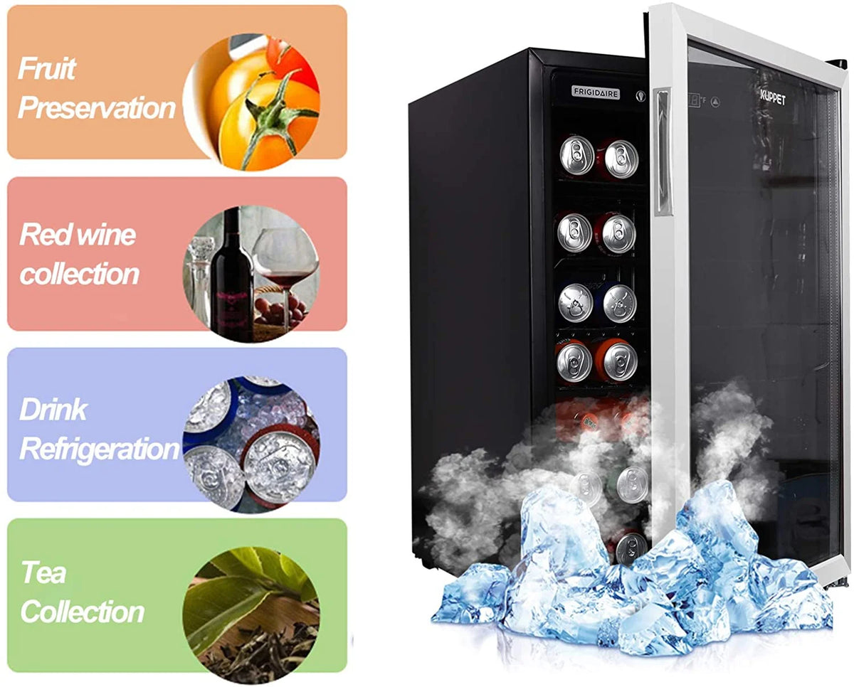 150-Can Beverage Cooler and Refrigerator, Stainless Steel, 4.5 Cu.Ft. M207681