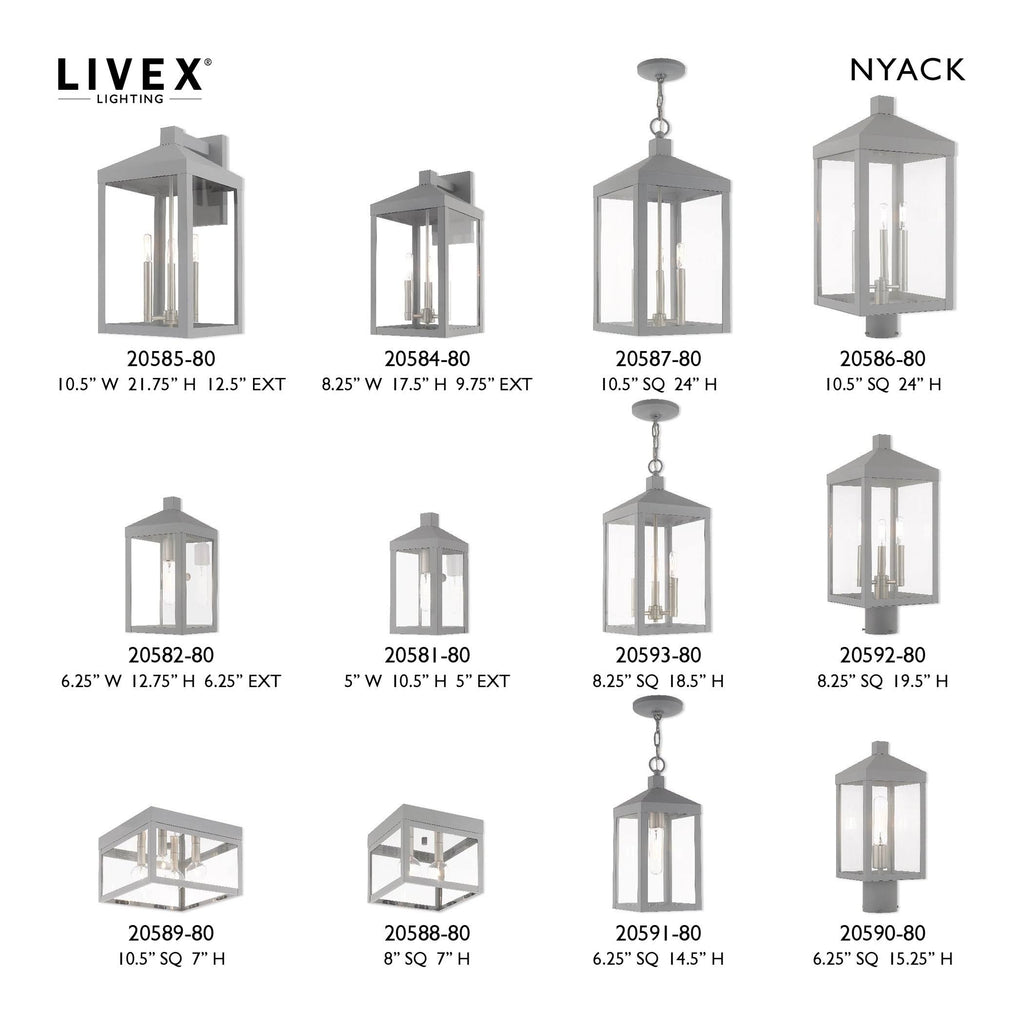 Scandinavian Gray 4 Light Outdoor Ceiling Mount S3650