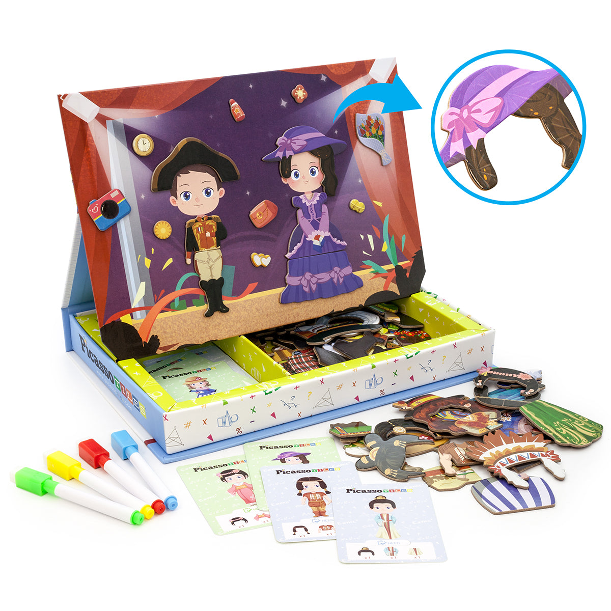 115 Piece Magnetic Dress up Puzzle Book Toy Set X784