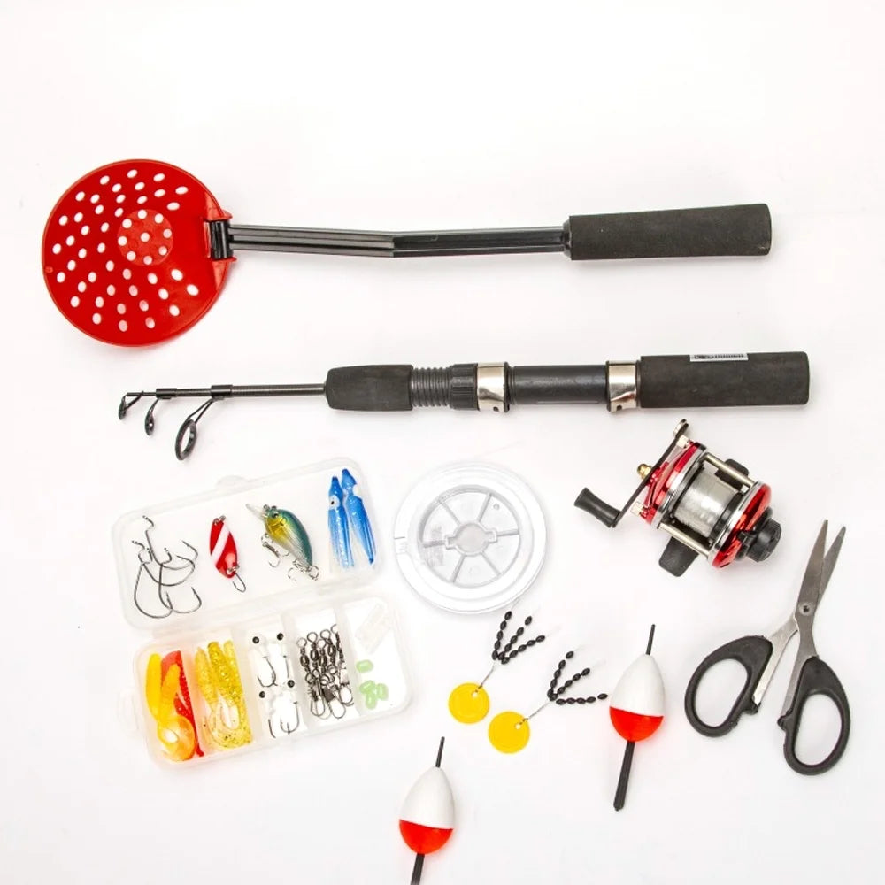 52pcs Ice Fishing Gear Set with Spinning Rod I580859