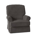 Mocha Gray Velvet Manual Club Recliner J9327