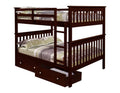 Full Over Full Bunk Bed with Under-Bed Drawers W480165
