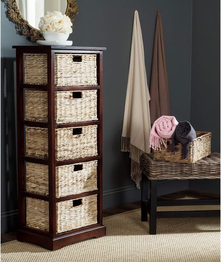 Wicker Basket Storage Tower Q2752