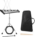 Glockenspiel Bell Kit 30 Notes with Frame, Music Stand, Practice Pad, Bell Mallets, Wooden Drumsticks, Carrying Bag I2055