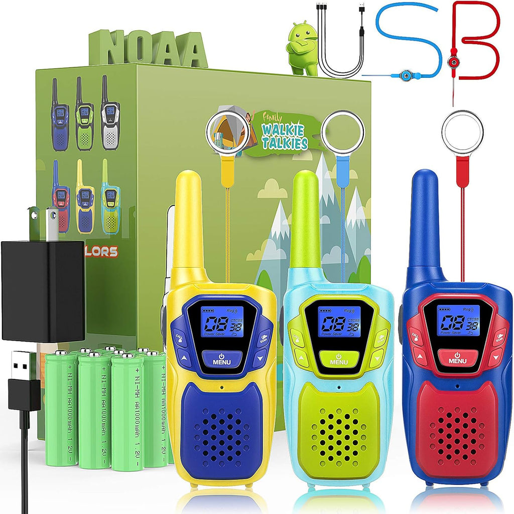 Rechargeable 3 Pack Walkie Talkies T762400