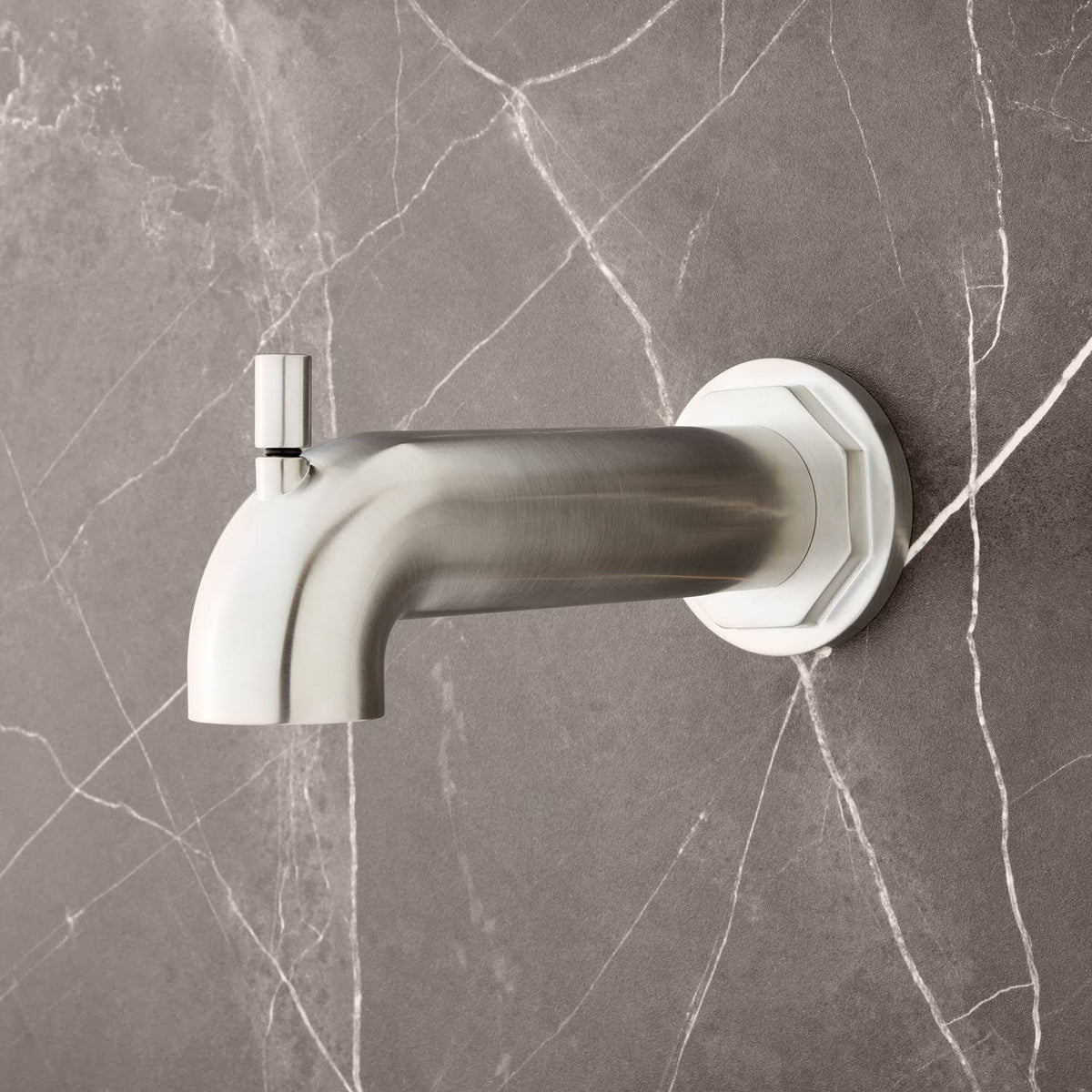 Brushed Nickel Tub Spout with Diverter M2005
