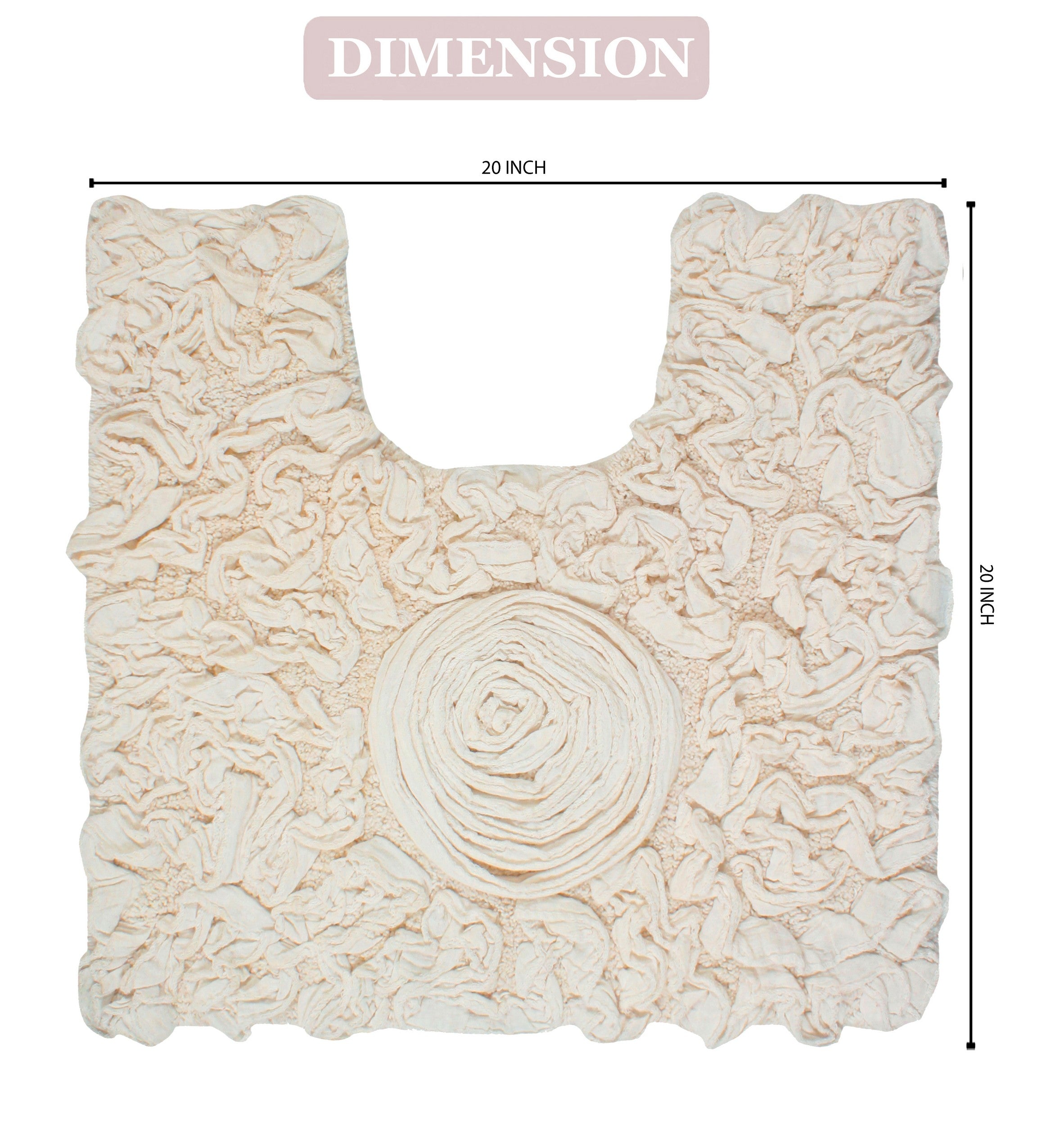Linen Cotton Bathroom Contour Rug M2643