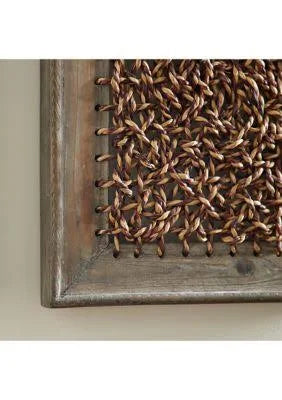 Wood Rattan Wall Decor, Brown/Natural - 2 Count G3196