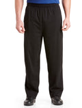 Black Open-Hemmed Jersey Pants O673