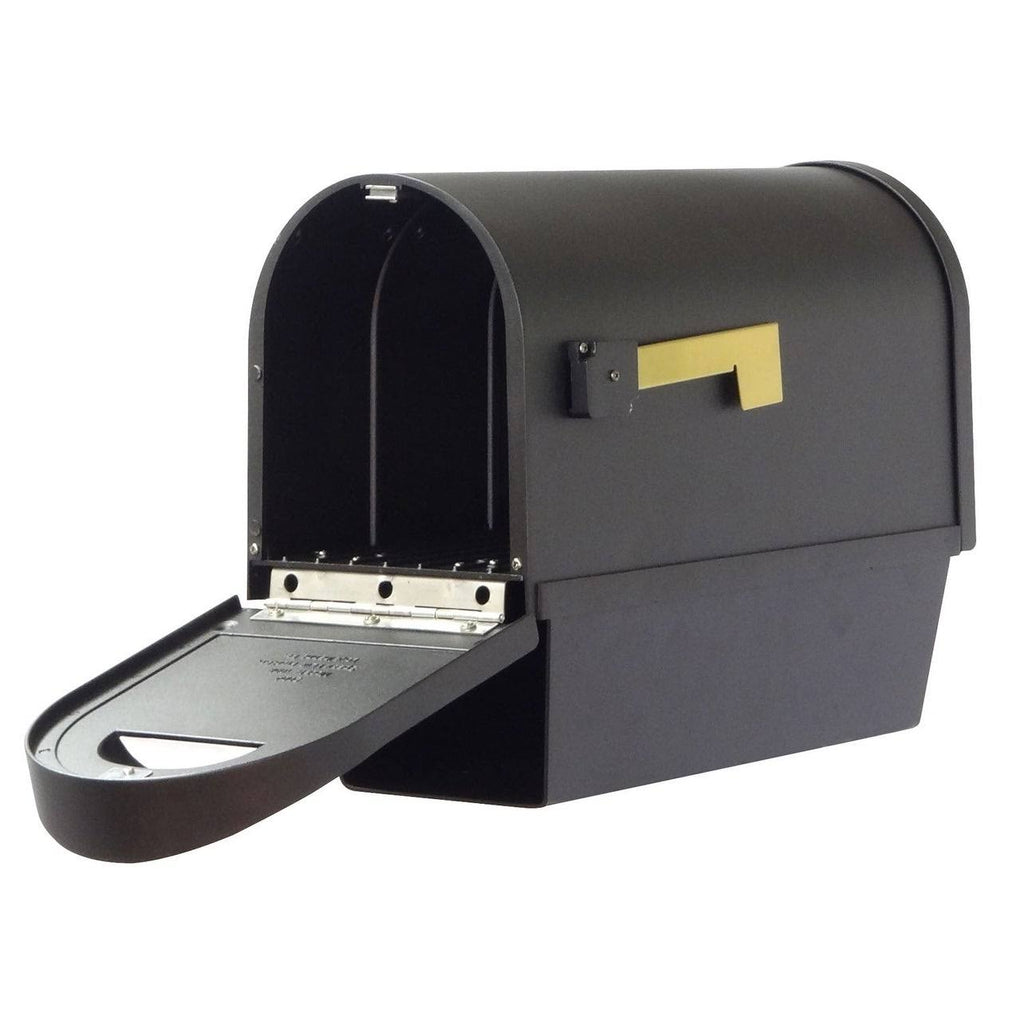 Classic Curbside Mailbox with Newspaper Tube and Floral Front R57329