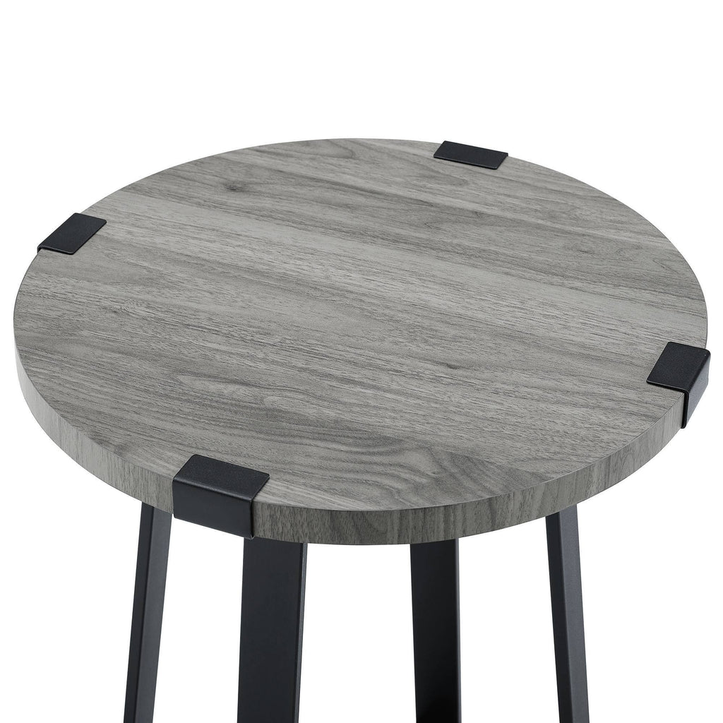 Slate Gray Round Side Table N68054