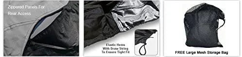 Gray/Black All Weather Trailerable Jet Ski Covers with Trailer Straps and Storage Bag I838878