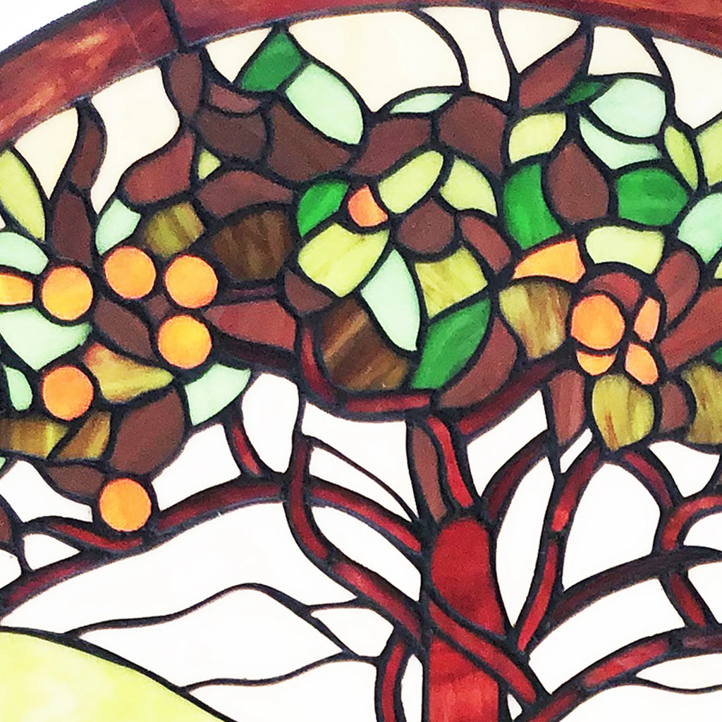 Tree of Life Stained Glass Window Panel in Green P368460