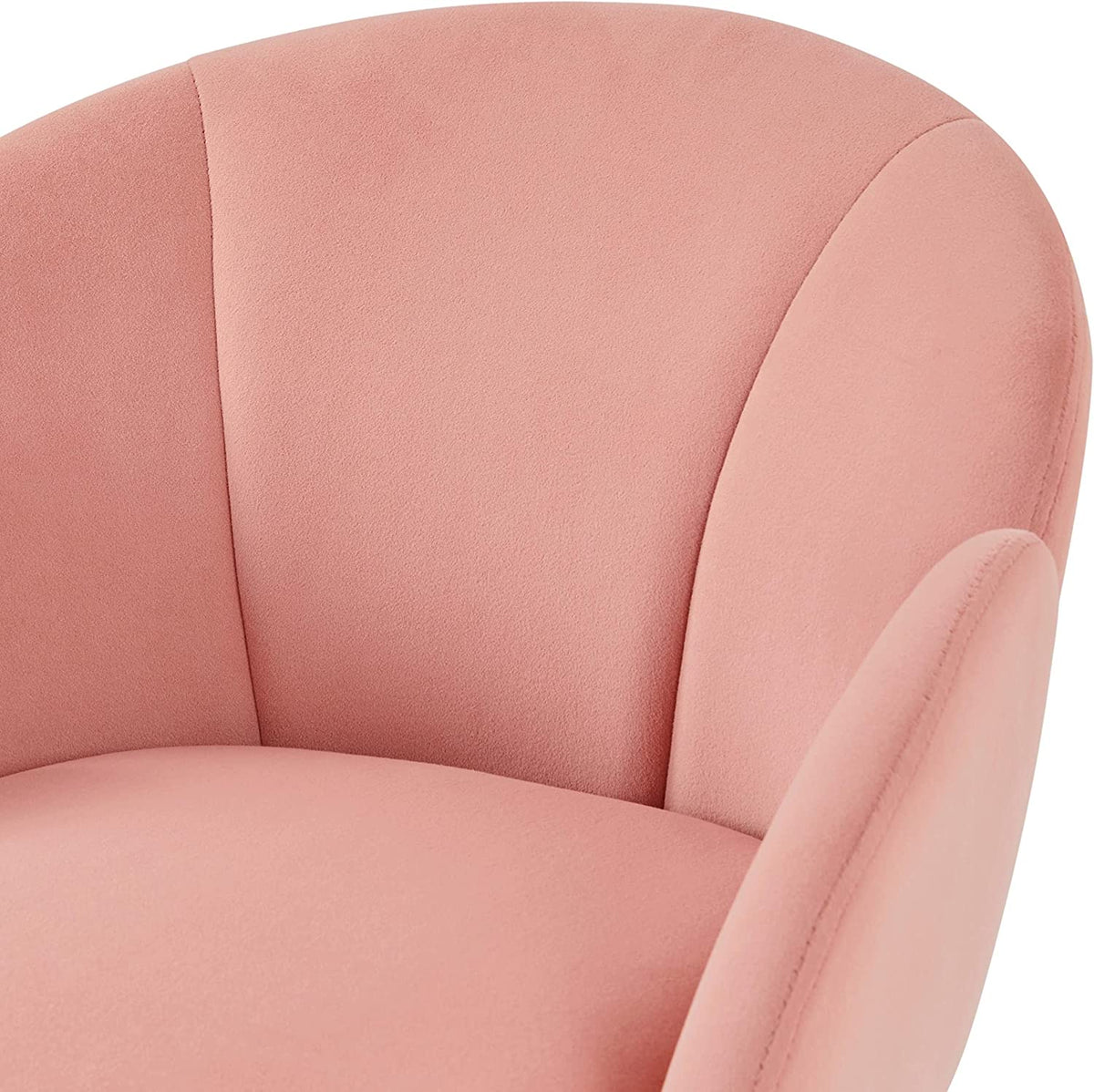 Flower Velvet Barrel Chair with Golden Metal Legs F652