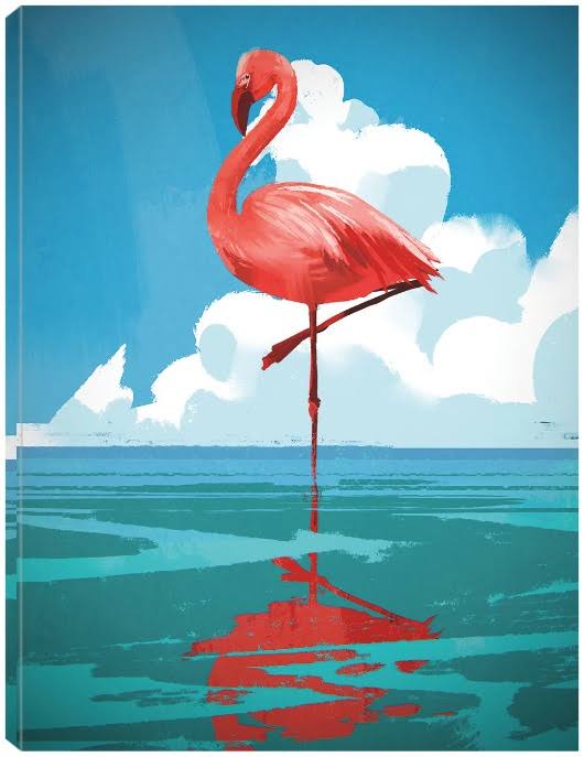 Flamingo Canvas Art 24x32 D44959