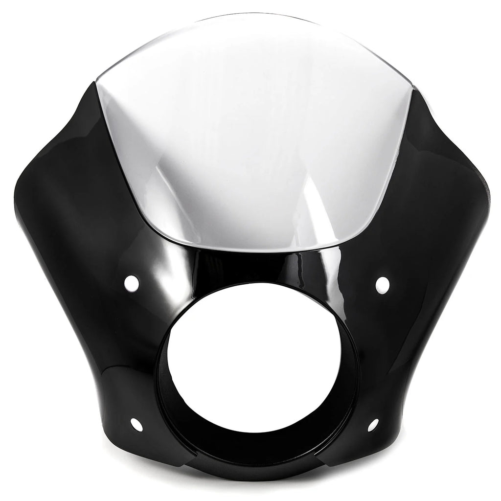 Black Quarter Fairing Windshield Kit with Fork Mounting Hardware O6812