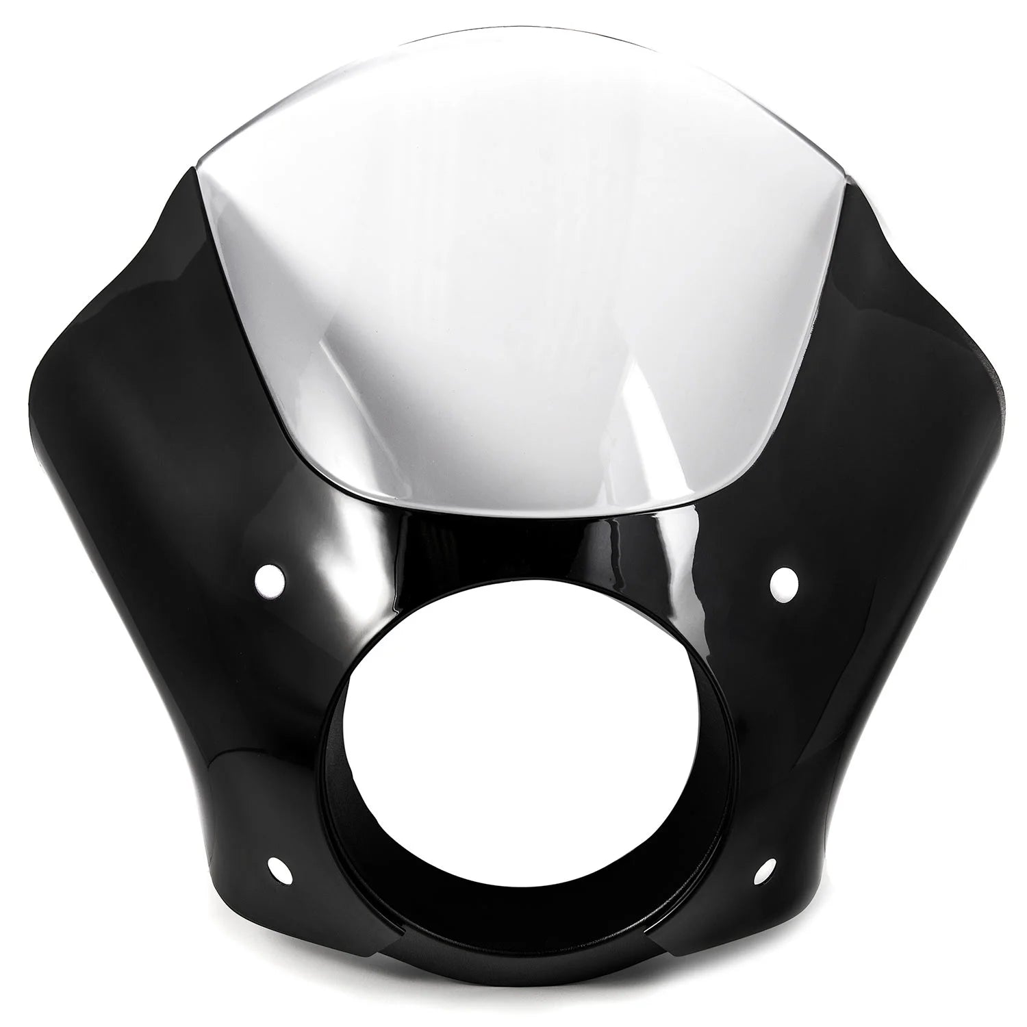Black Quarter Fairing Windshield Kit with Fork Mounting Hardware O6812