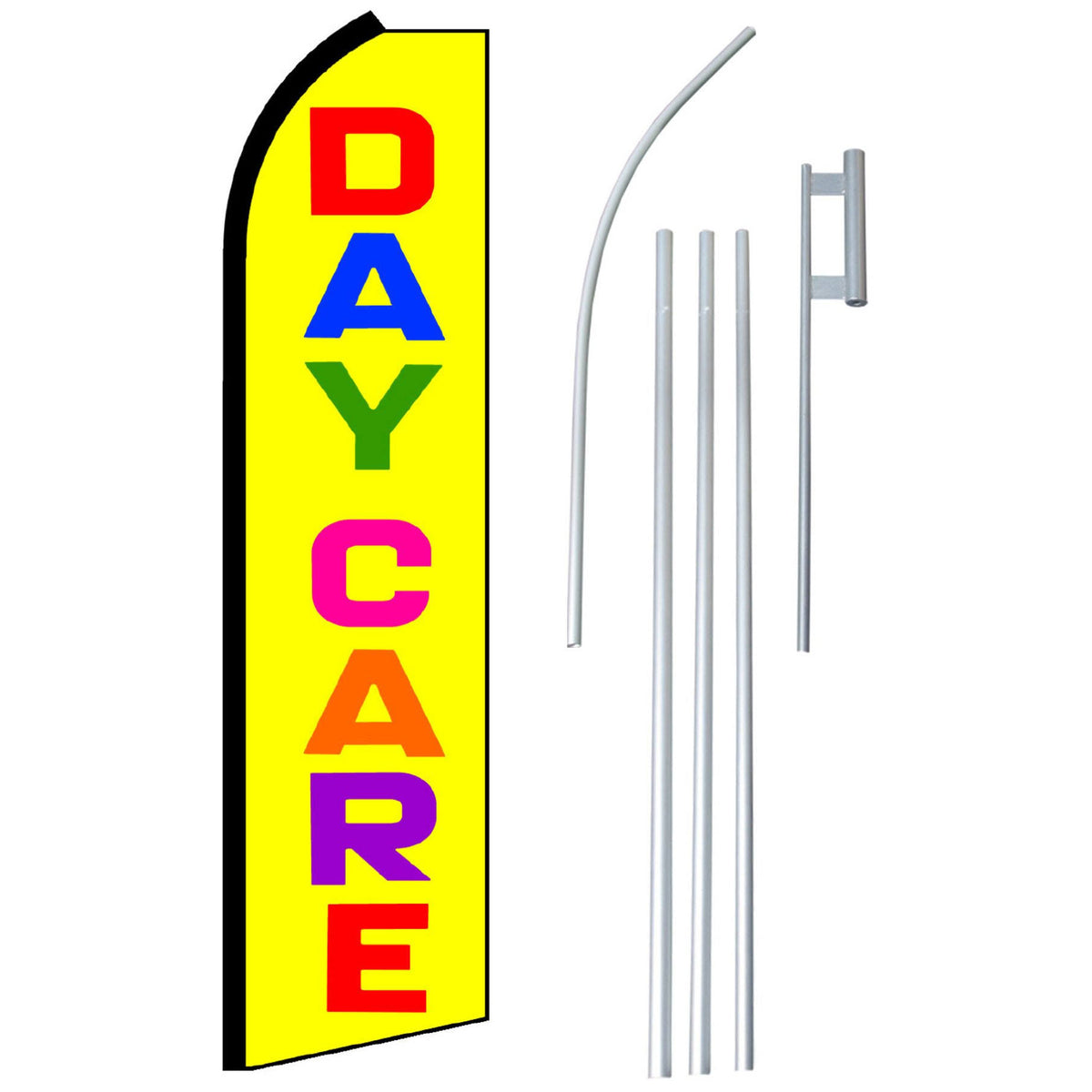Daycare Yellow Multi Swooper Flag Bundle A7463