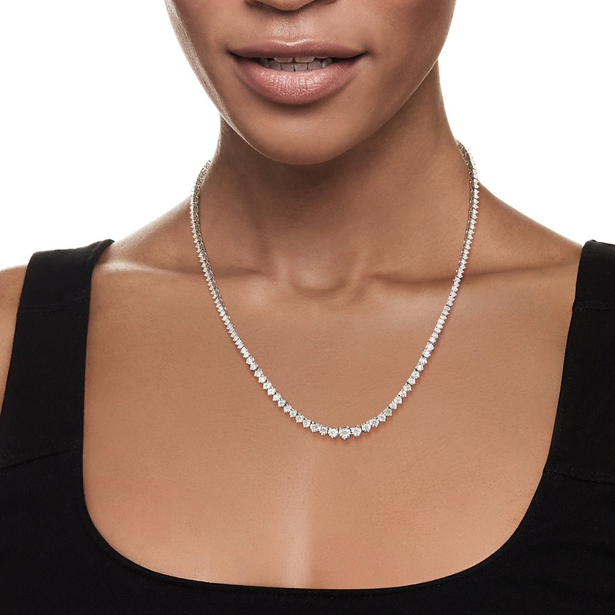 3.00 ct. t.w. Diamond Tennis Necklace in Sterling Silver U786052