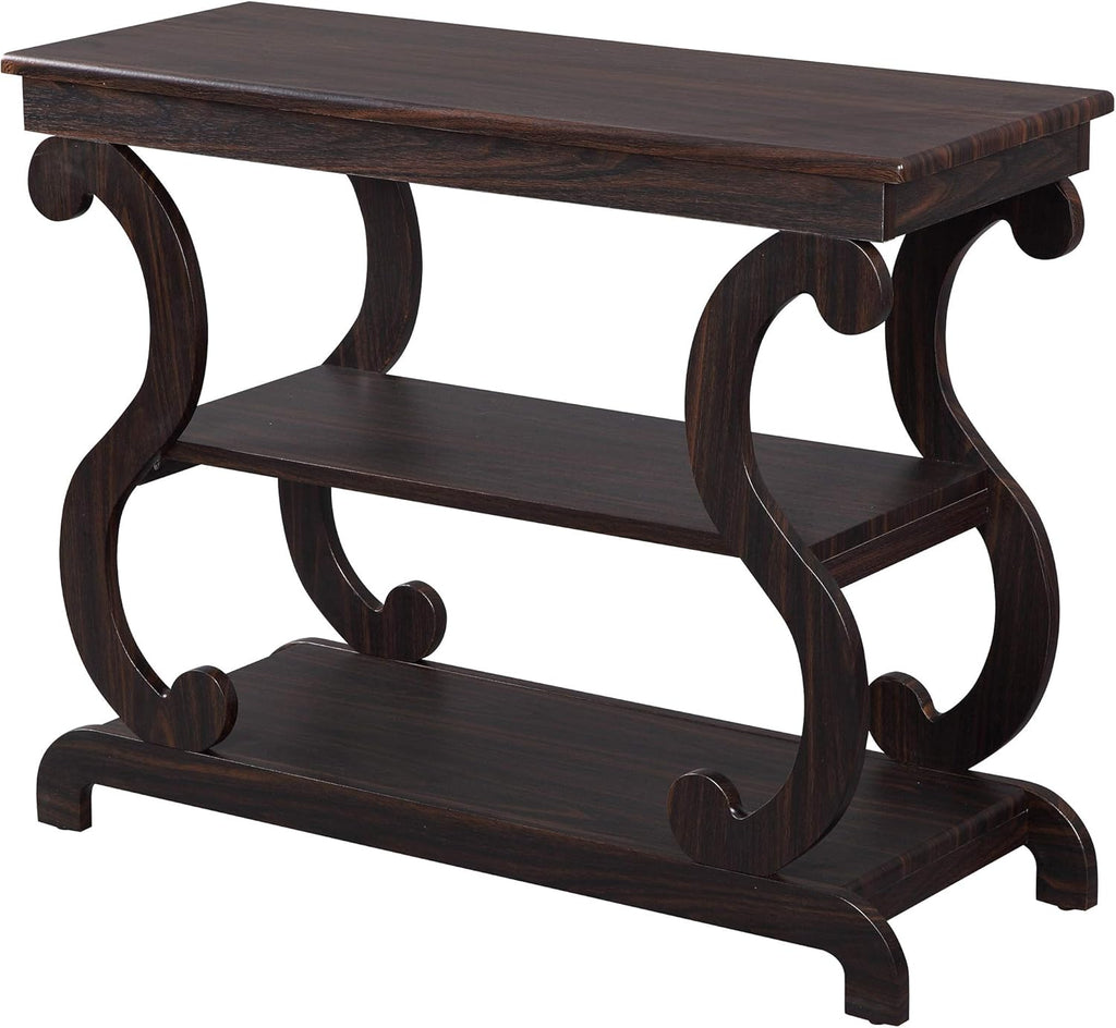 Cappuccino Finish Hall Console Sofa Entryway Accent Table 36 Wide K456