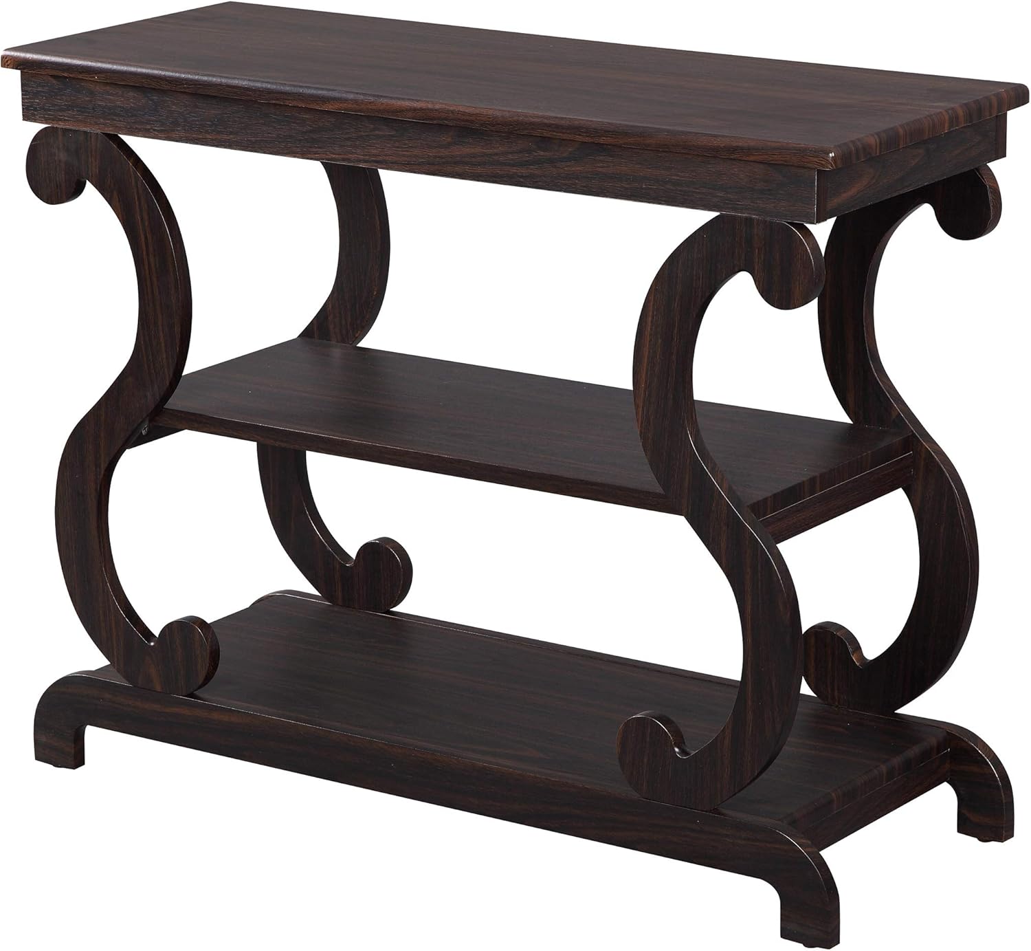 Cappuccino Finish Hall Console Sofa Entryway Accent Table 36 Wide K456