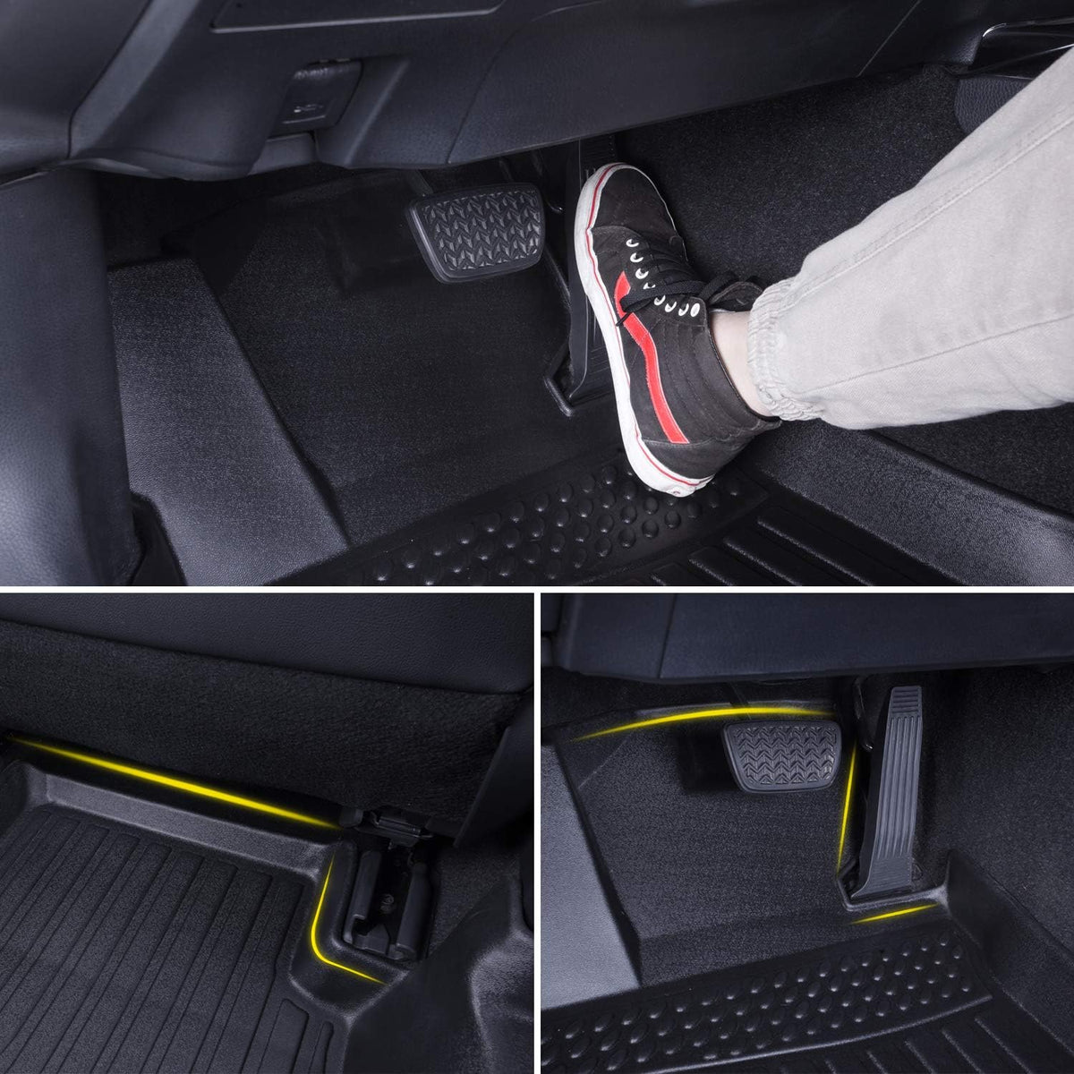 Black Front and Rear Car Mats for Lexus RX 2016-2022 Y777166