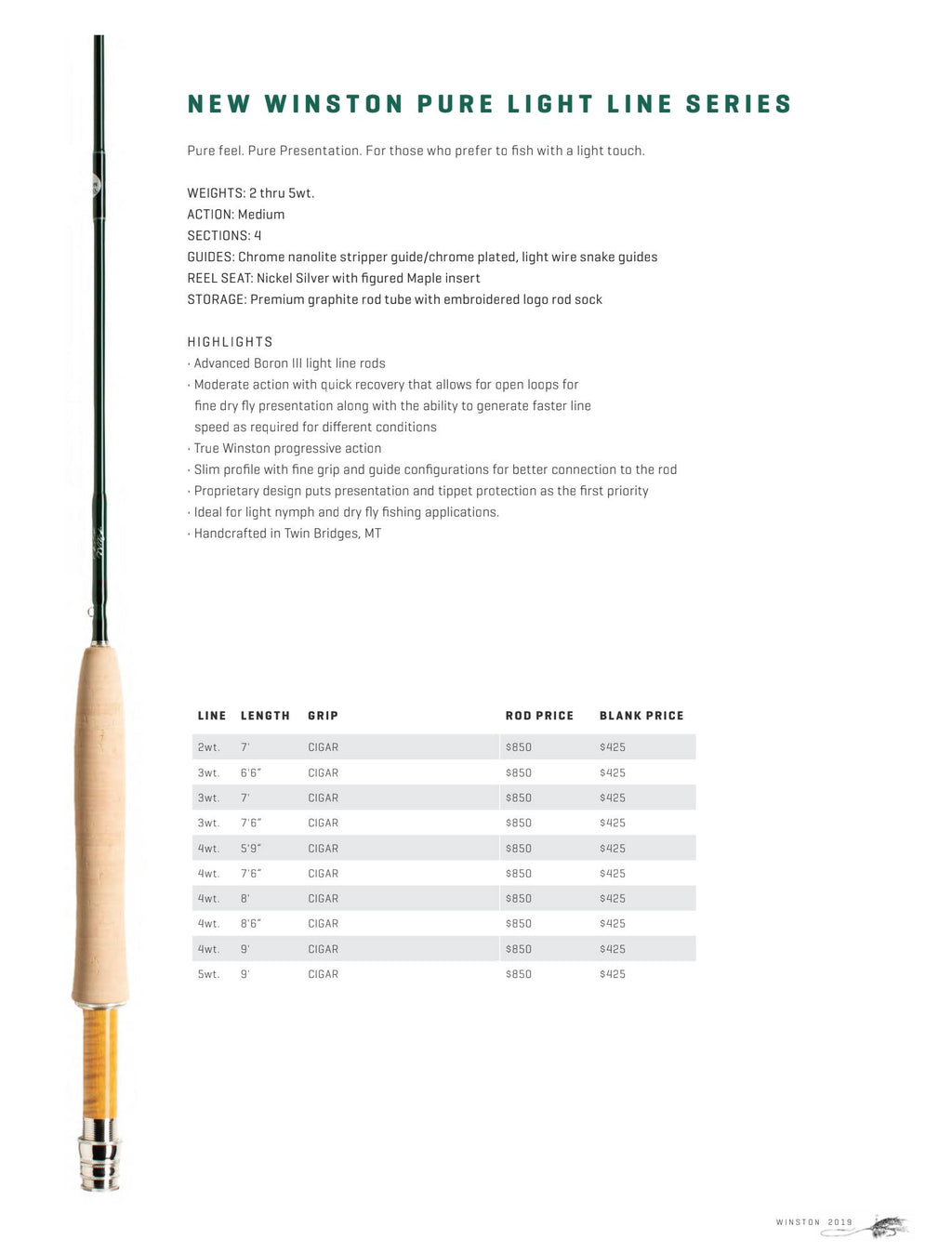 Pure Fly Rod 4wt K855