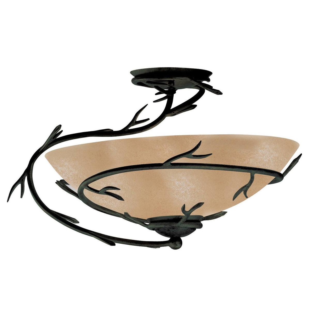 Blackened Bronze Semi-Flush Mount Light X7735