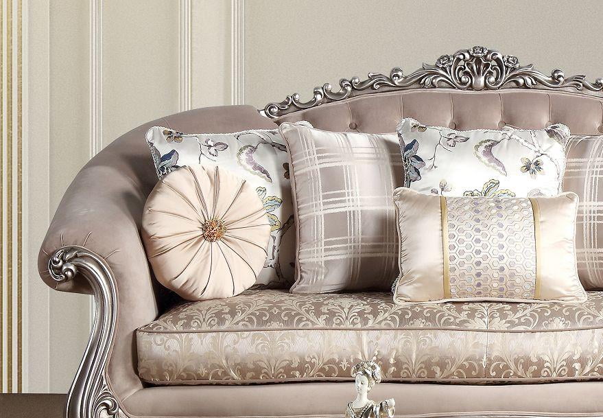 Beige Fabric Sofa Set 2Pc W2250