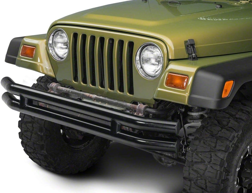 Gloss Black Double Tubular Front Bumper A134